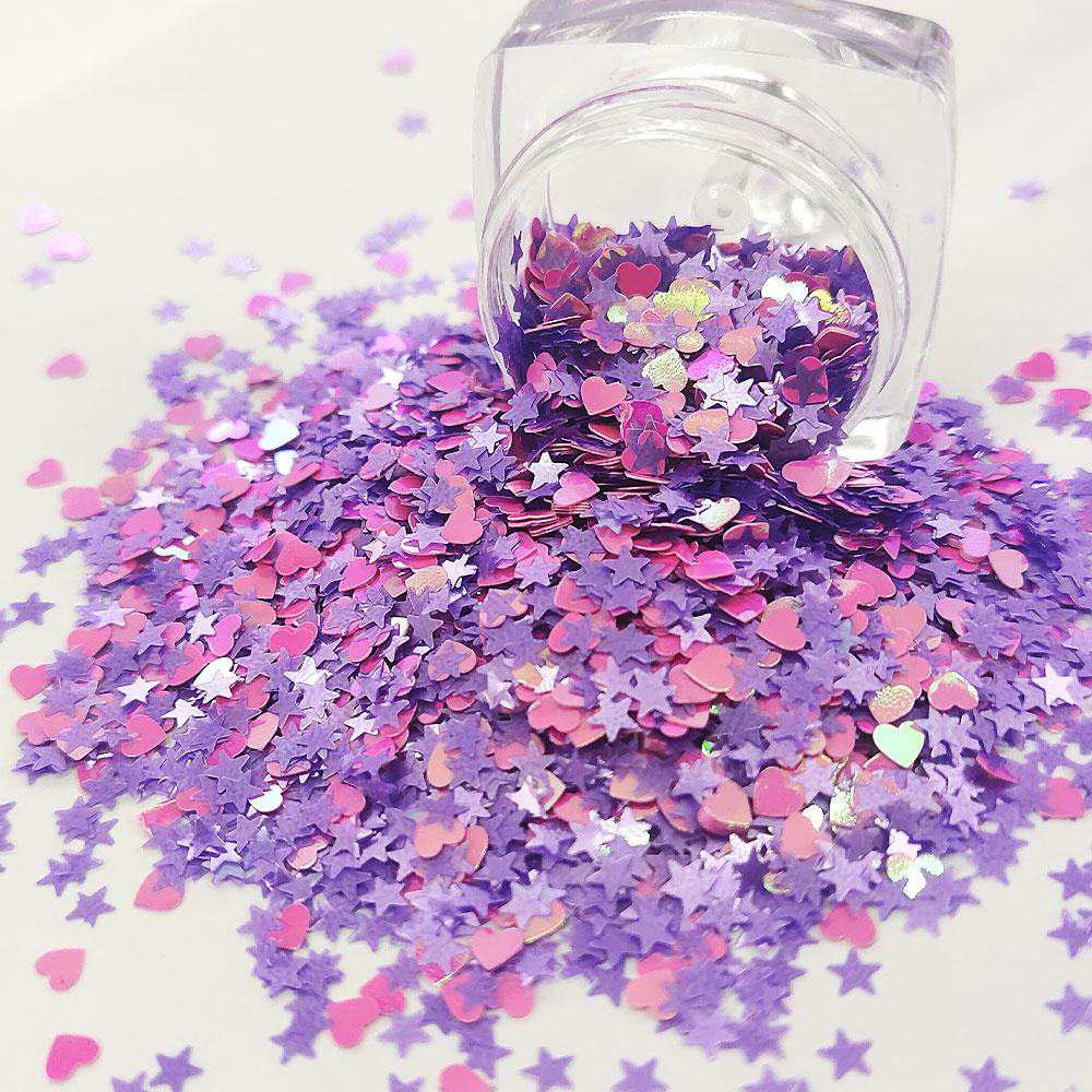 purple chunky glitter powder